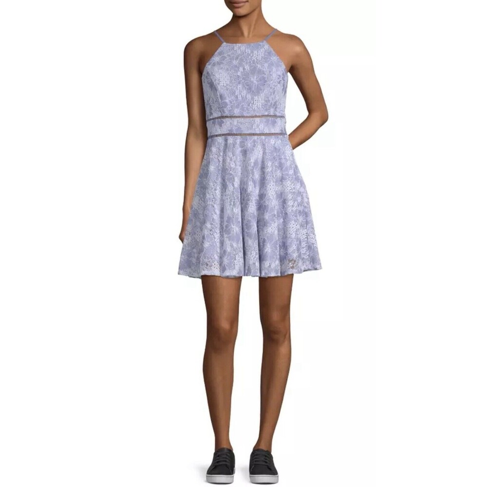City Triangles Juniors Size 9 Sleeveless Floral Lace Fit & Flare Dress